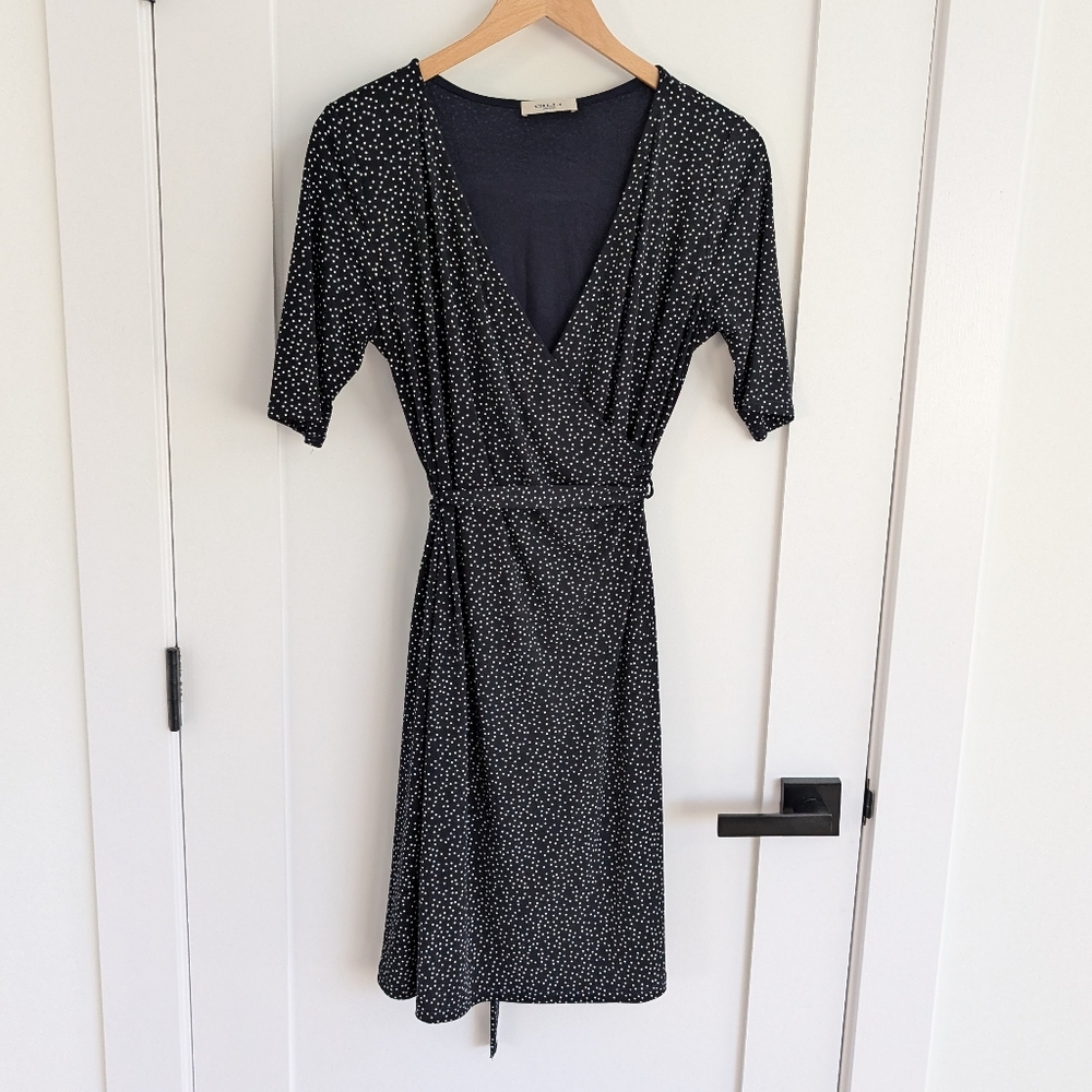 Gilli Trista Maternity Jersey Faux Wrap Dress - Size Small